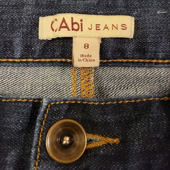 Cabi Jeans Straight Leg Blue Denim Jeans Nwot Size 8 - Picture 5 of 7
